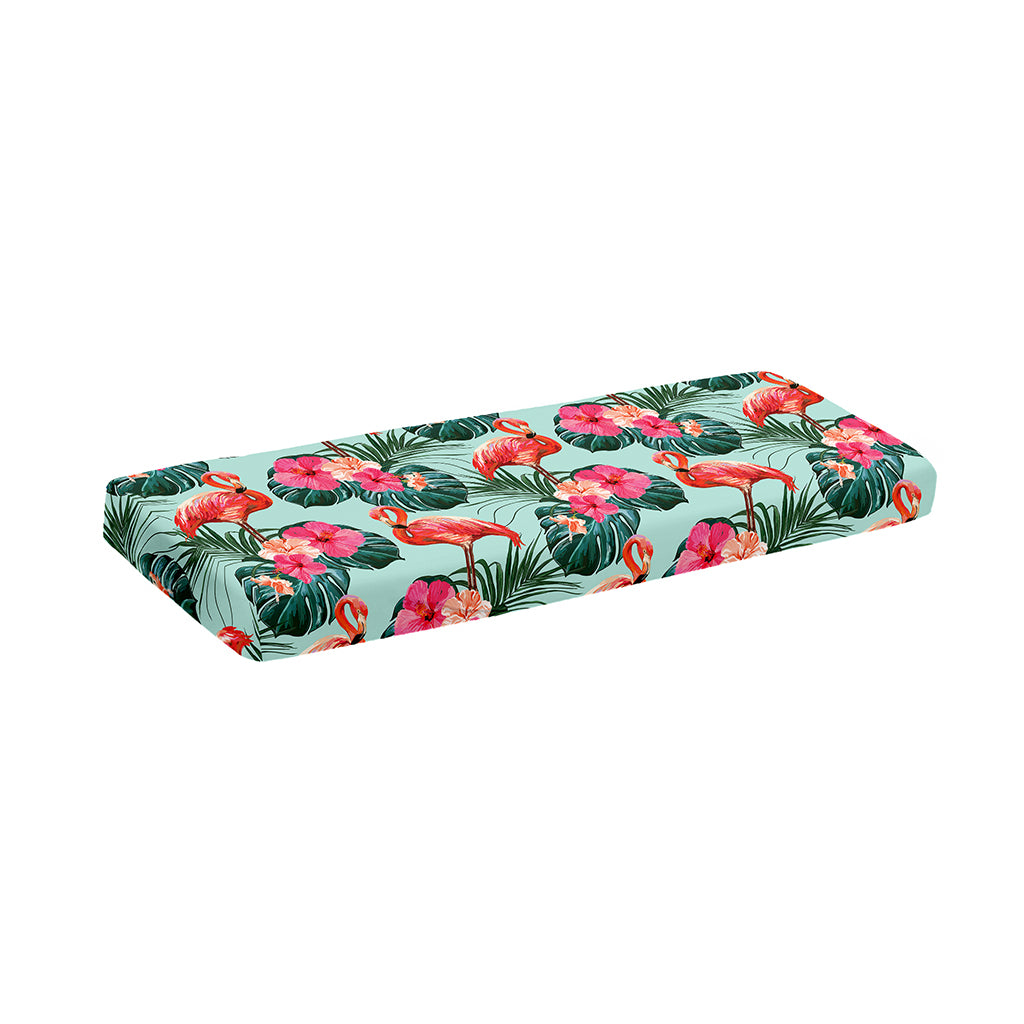 Tropical Floral Flamingo Pattern Print Piano Keyboard Cover