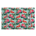 Tropical Floral Flamingo Pattern Print Placemat