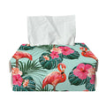 Tropical Floral Flamingo Pattern Print Rectangle Tissue Box Cover