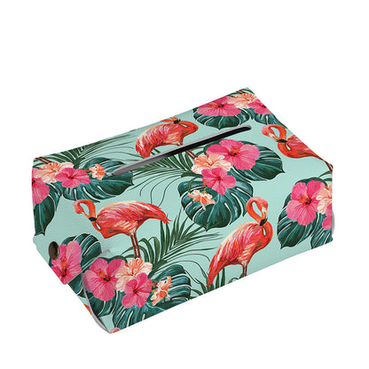 Tropical Floral Flamingo Pattern Print Rectangle Tissue Box Cover