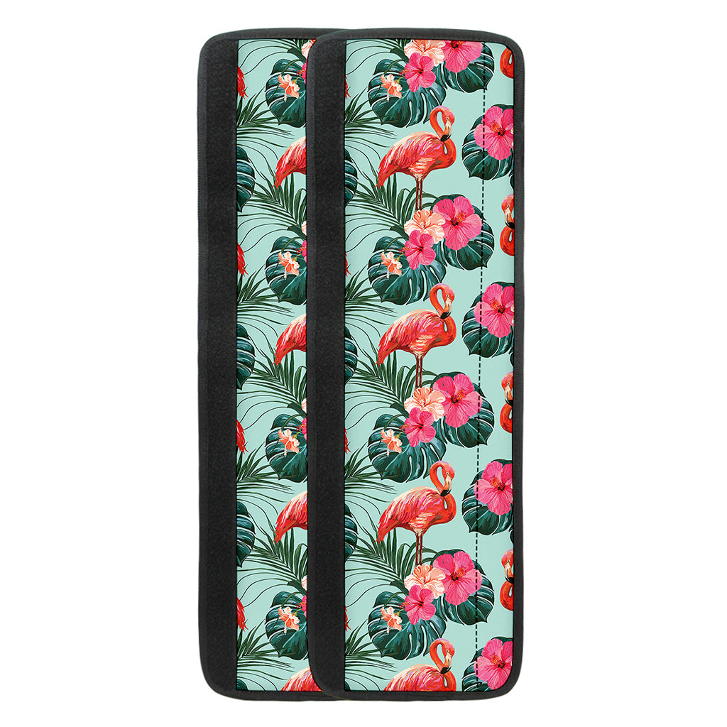 Tropical Floral Flamingo Pattern Print Refrigerator Handle Covers