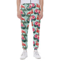 Tropical Floral Flamingo Pattern Print Joggers