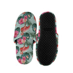 Tropical Floral Flamingo Pattern Print Slippers