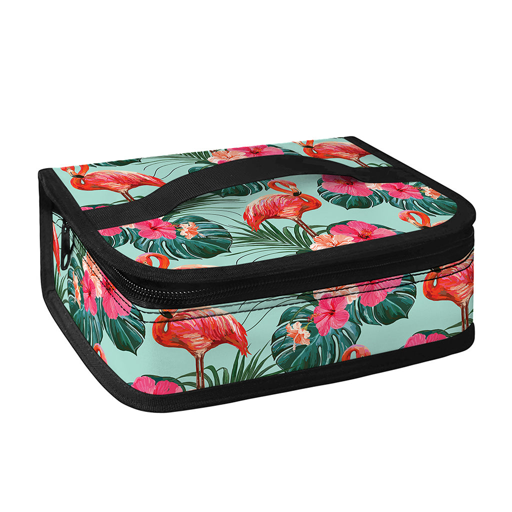 Tropical Floral Flamingo Pattern Print Small Lunch Bag