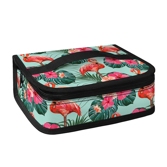 Tropical Floral Flamingo Pattern Print Small Lunch Bag