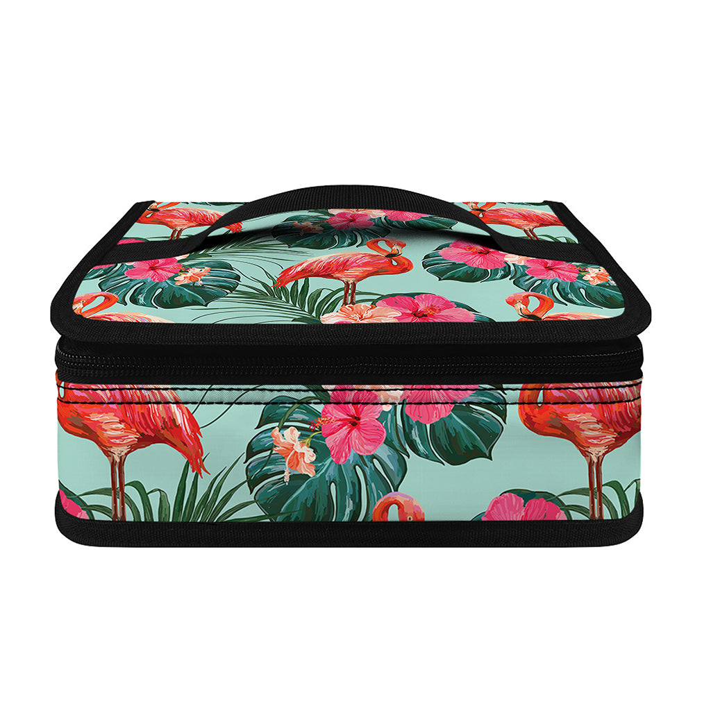 Tropical Floral Flamingo Pattern Print Small Lunch Bag