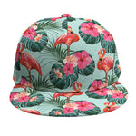Tropical Floral Flamingo Pattern Print Snapback Cap