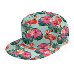 Tropical Floral Flamingo Pattern Print Snapback Cap
