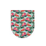 Tropical Floral Flamingo Pattern Print Toilet Lid Cover