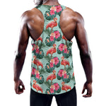 Tropical Floral Flamingo Pattern Print Training Tank Top