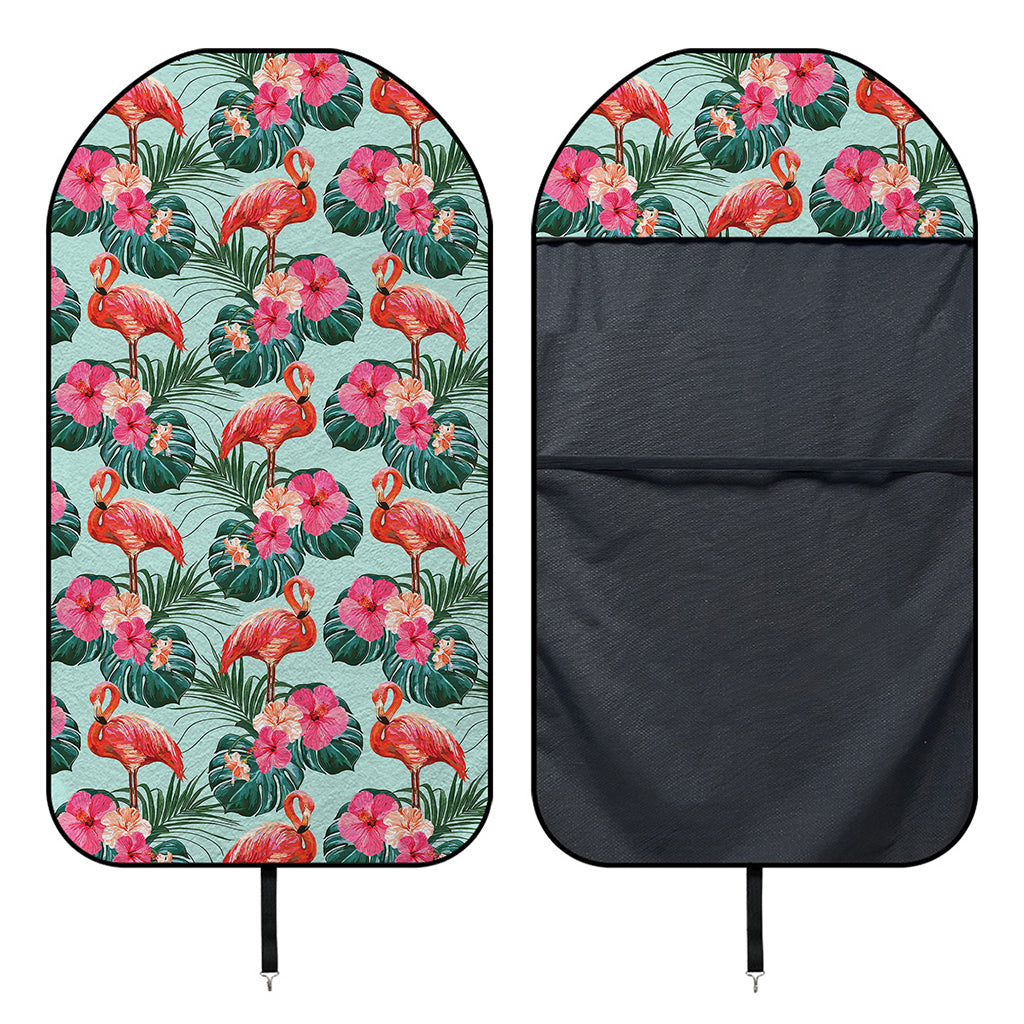 Tropical Floral Flamingo Pattern Print Waterproof Car Seat Cover