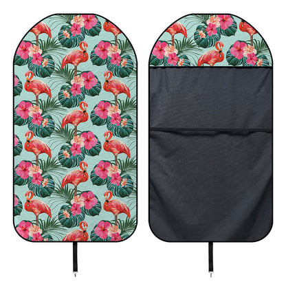 Tropical Floral Flamingo Pattern Print Waterproof Car Seat Cover