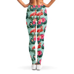 Tropical Floral Flamingo Pattern Print Women's Leggings