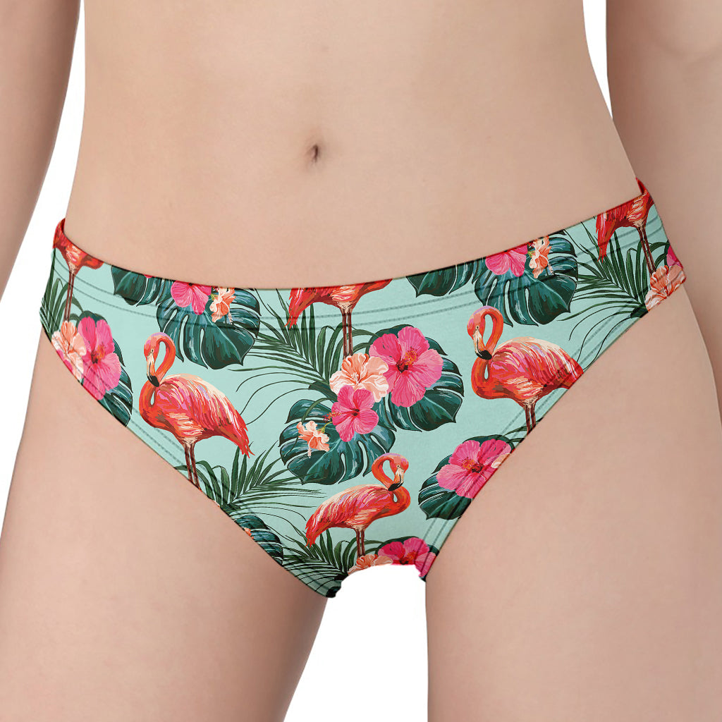 Tropical Floral Flamingo Pattern Print Women's Panties