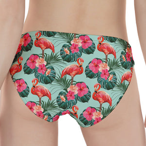 Tropical Floral Flamingo Pattern Print Women's Panties