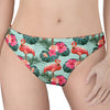 Tropical Floral Flamingo Pattern Print Women's Thong