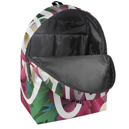 Tropical Flower Aloha Print Backpack