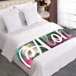 Tropical Flower Aloha Print Bed Runner