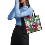 Tropical Flower Aloha Print Canvas Tote Bag