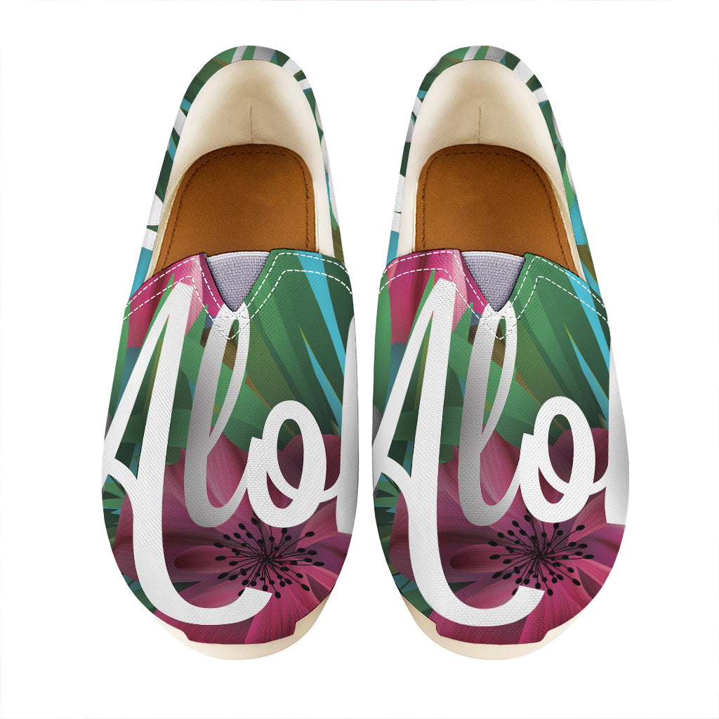 Tropical Flower Aloha Print Casual Shoes
