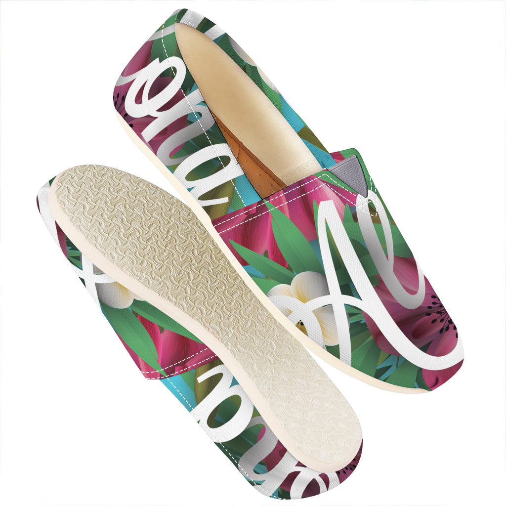 Tropical Flower Aloha Print Casual Shoes