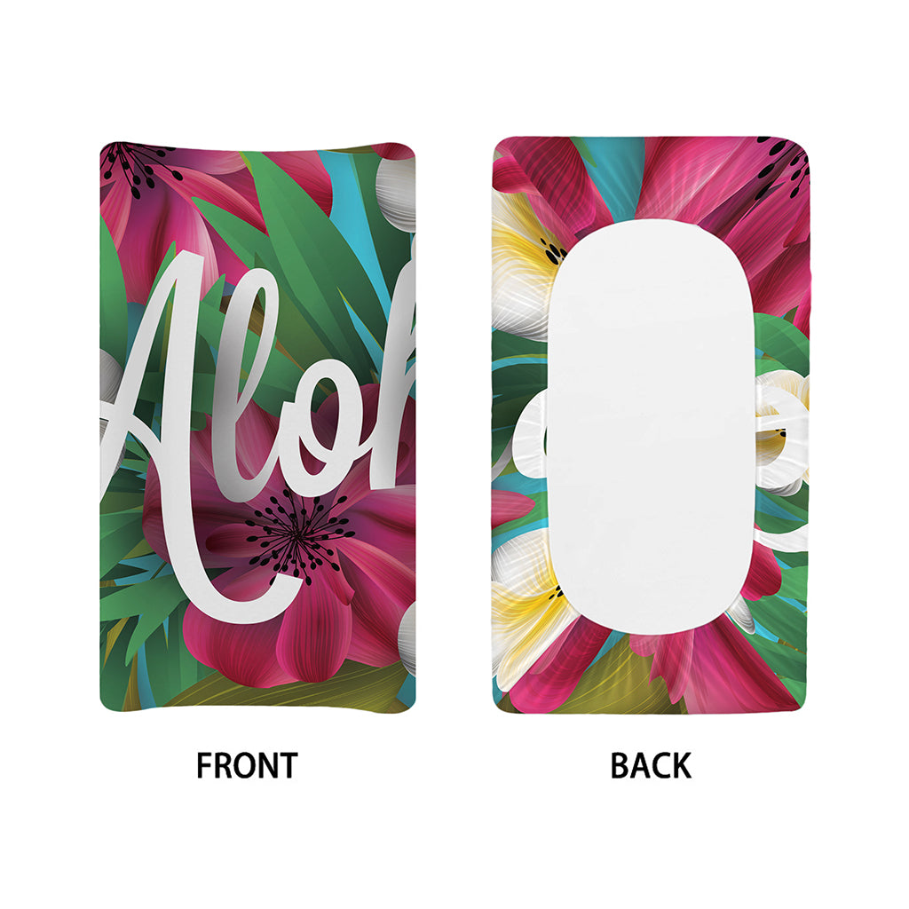 Tropical Flower Aloha Print Changing Pad Cover