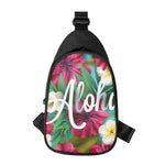 Tropical Flower Aloha Print Chest Bag