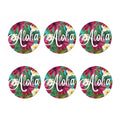 Tropical Flower Aloha Print Coaster Set