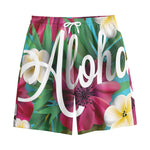 Tropical Flower Aloha Print Cotton Shorts