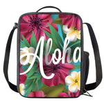 Tropical Flower Aloha Print Crossbody Lunch Bag
