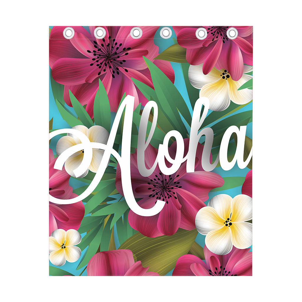 Tropical Flower Aloha Print Curtain