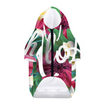 Tropical Flower Aloha Print Dog Zip Up Hoodie