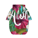 Tropical Flower Aloha Print Dog Zip Up Hoodie