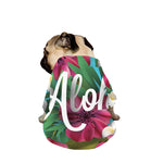 Tropical Flower Aloha Print Dog Zip Up Jacket
