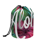 Tropical Flower Aloha Print Drawstring Makeup Bag