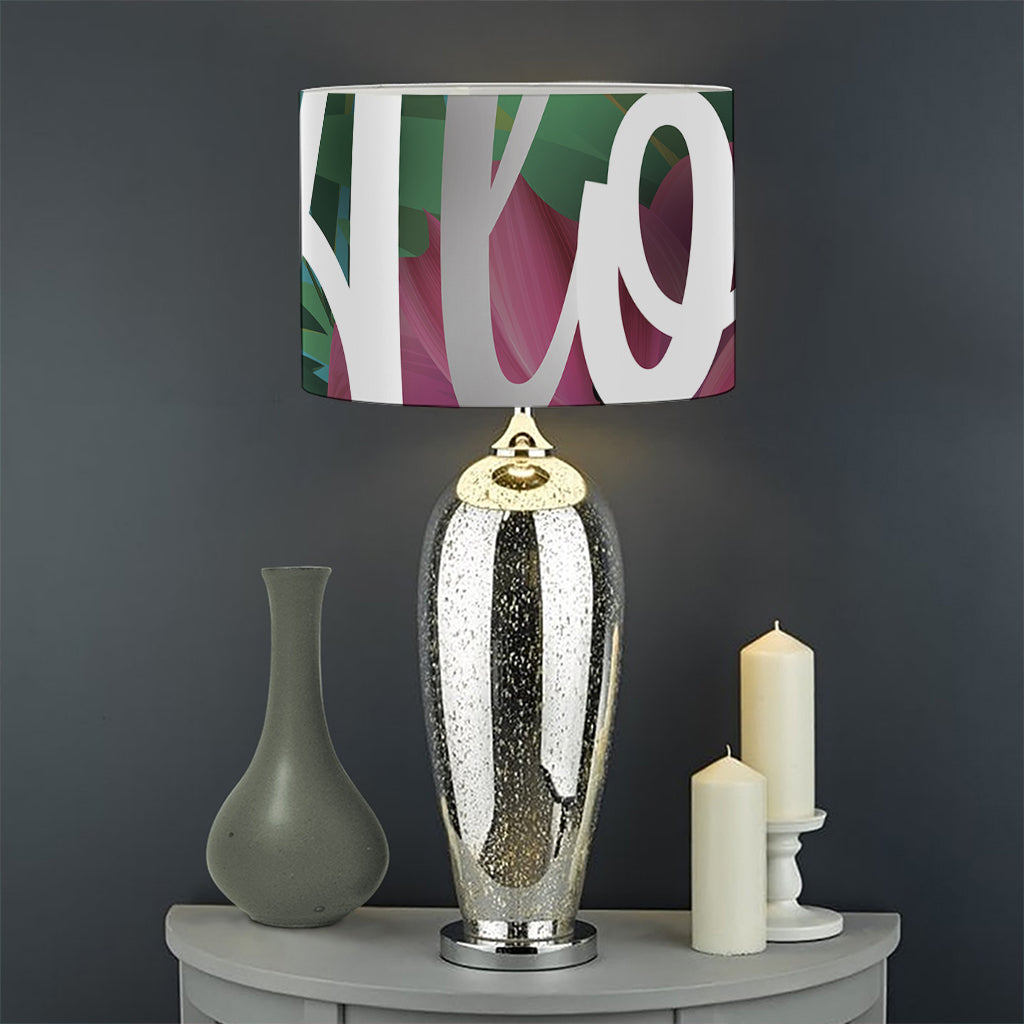 Tropical Flower Aloha Print Drum Lamp Shade