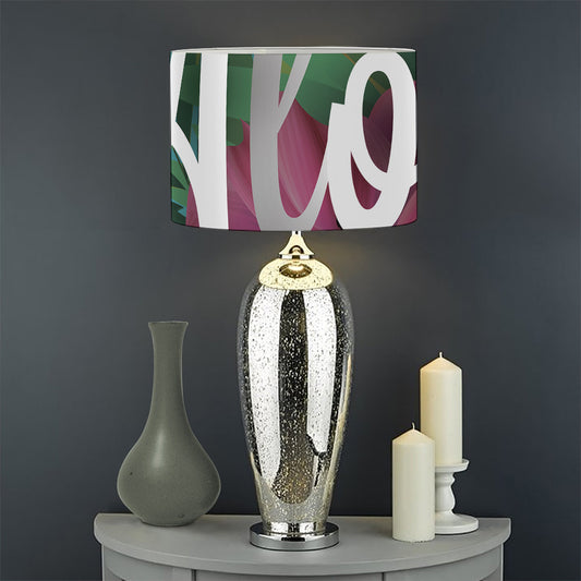 Tropical Flower Aloha Print Drum Lamp Shade