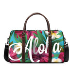 Tropical Flower Aloha Print Duffle Bag