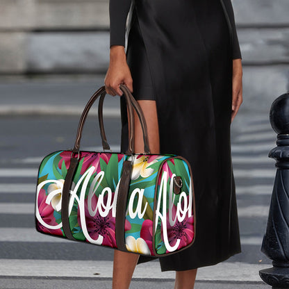 Tropical Flower Aloha Print Duffle Bag