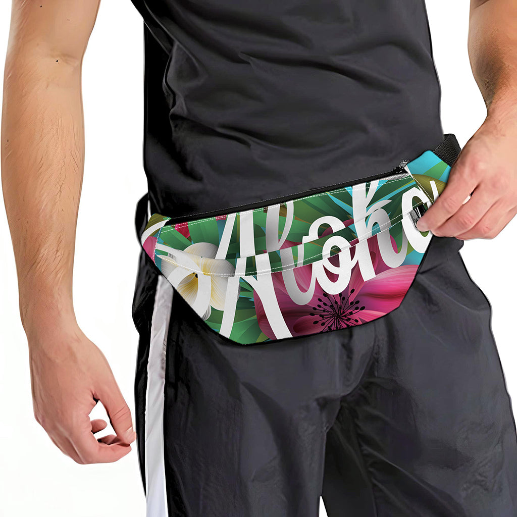 Tropical Flower Aloha Print Fanny Pack