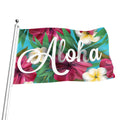 Tropical Flower Aloha Print Flag