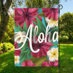 Tropical Flower Aloha Print Garden Flag