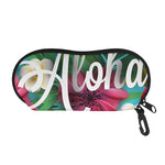 Tropical Flower Aloha Print Glasses Case
