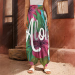 Tropical Flower Aloha Print Harem Pants