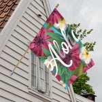 Tropical Flower Aloha Print House Flag