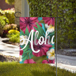 Tropical Flower Aloha Print House Flag