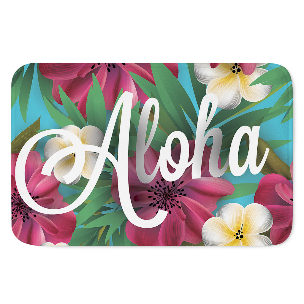 Tropical Flower Aloha Print Indoor Door Mat