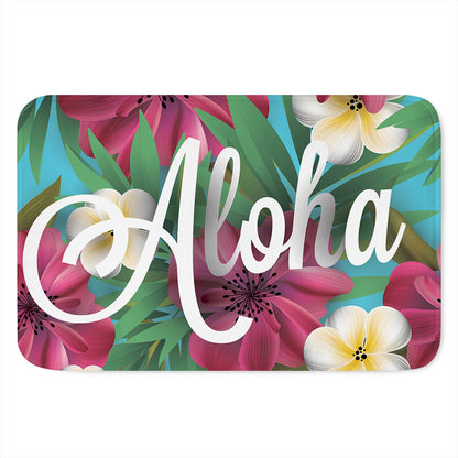 Tropical Flower Aloha Print Indoor Door Mat