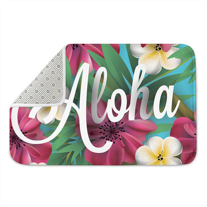 Tropical Flower Aloha Print Indoor Door Mat