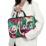 Tropical Flower Aloha Print Laptop Sleeve With Handle